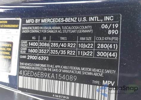 2019 Mercedes-Benz Amg Gle 43 Coupe 4Matic z USA, uszkodzony, nr VIN 4JGED6EB9KA154089